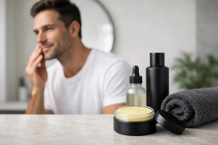 Men's Clean Skincare Without Bathroom Clutter